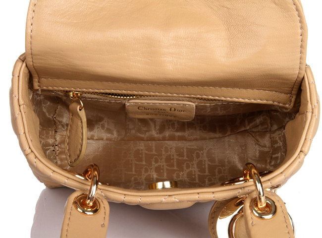 mini lady dior lambskin leather bag 6321 apricot